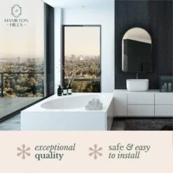 Hamilton Hills 24" X 36" Arched Top Corner Mirror With Black Frame 9 Hamilton Hills 24" X 36" Arched Top Corner Mirror With Black Frame -Home Improvement Store GUEST 87299ee2 92b0 44d2 a135 a9b5a569910c