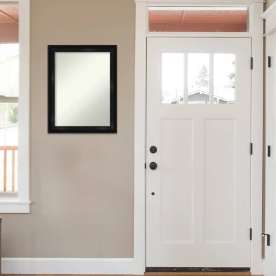 22" X 28" Non-Beveled Grand Black Narrow Wall Mirror - Amanti Art 9 22" X 28" Non-Beveled Grand Black Narrow Wall Mirror - Amanti Art - Image 7