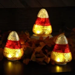 Mr. Halloween Mercury Glass LED Candy Corn Lights - 5"- Set Of 3 -Home Improvement Store GUEST 89ded84b 6899 479f a557 c1abb3adab31