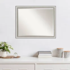 31" X 25" Beveled Salon Silver Narrow Wall Mirror - Amanti Art -Home Improvement Store GUEST 89f0b407 1c63 4163 bd6f 747604651ff9