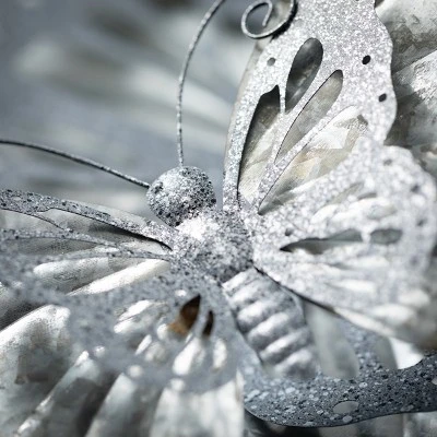 15.5"H Sullivans Laser Cut Metal Butterfly, Gray 3 15.5"H Sullivans Laser Cut Metal Butterfly, Gray