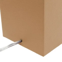 21" Lexington Leather Base Modern Home Decor Bedside Table Lamp With USB Charging Port And Fabric Shade - Lalia Home -Home Improvement Store GUEST 8a9b0aa2 6152 4e0e 9f9f e4a699dbe617