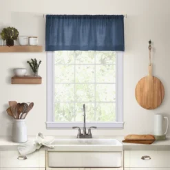 Cameron Linen Rod Pocket Kitchen Window Valance - 60" X 15" - Elrene Home Fashions -Home Improvement Store GUEST 8b40b877 be5f 42b5 828c 5045b43e6e4d
