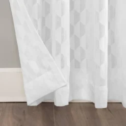 Verge Geometric Clipped Jacquard Light Filtering Rod Pocket Curtain Panel - Scott Living -Home Improvement Store GUEST 8fb2e538 574b 4be3 b5f6 11fdeace22ae