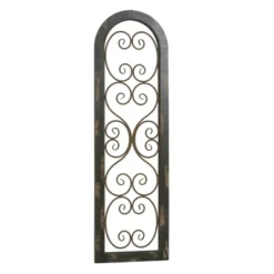 Wood Scroll Arched Window Inspired Wall Decor With Metal Scrollwork Relief Brown - Olivia & May -Home Improvement Store GUEST 8feab033 aa4e 4ef3 a15c 365218a4e0fd