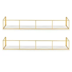 24" X 4" 2pc Decorative Wall Shelf - Kate & Laurel All Things Home -Home Improvement Store GUEST 91a3cd81 f1e0 4ff2 ac5e 5bca264d77be