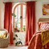 1pc Light Filtering Velvet Macrame Trim Window Curtain Panel Burnt Orange - Opalhouse™ Designed With Jungalow™ -Home Improvement Store GUEST 92dfaf13 4813 4967 a623 6cda6de279dc