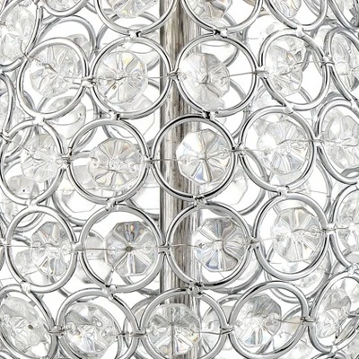 360 Lighting Sergio Modern Accent Table Lamps 23 1/2" High Set Of 2 Acrylic Chrome USB Charging Port White Drum For Bedroom Living Room Bedside Desk 6 360 Lighting Sergio Modern Accent Table Lamps 23 1/2" High Set Of 2 Acrylic Chrome USB Charging Port White Drum For Bedroom Living Room Bedside Desk - Image 4