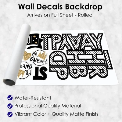 Big Dot Of Happiness 1st Birthday Little Mr. Onederful - Peel And Stick Boy First Birthday Party Decoration - Wall Decals Backdrop 7 Big Dot Of Happiness 1st Birthday Little Mr. Onederful - Peel And Stick Boy First Birthday Party Decoration - Wall Decals Backdrop - Image 5