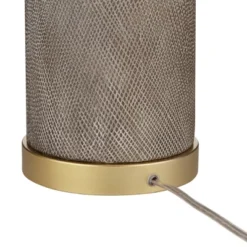 360 Lighting Gilson Modern Table Lamps 24 1/2" High Set Of 2 Gray Glaze Ceramic White Drum Shade For Bedroom Living Room Bedside Nightstand Office -Home Improvement Store GUEST 95a9b8a9 2930 4792 8828 efd351ad2309