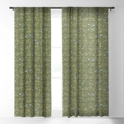 Wagner Campelo CONVESCOTE Green Single Panel Sheer Window Curtain - Deny Designs 3 Wagner Campelo CONVESCOTE Green Single Panel Sheer Window Curtain - Deny Designs