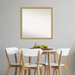 28" X 28" Non-Beveled Grace Brushed Gold Narrow Wall Mirror - Amanti Art 17 28" X 28" Non-Beveled Grace Brushed Gold Narrow Wall Mirror - Amanti Art -Home Improvement Store GUEST 9a7e2bd5 7600 48de 9b59 ba506eff3f40