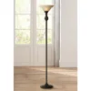 Regency Hill Traditional Torchiere Floor Lamp 70" Tall Hand Applied Black Bronze Swirl Font Amber Glass Shade For Living Room Uplight -Home Improvement Store GUEST 9c8e210a ac28 49ec 9e72 c9ad8102e87e