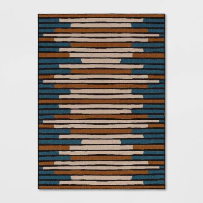 Striped Area Rug Turquoise/Yellow - Threshold™ 6 Striped Area Rug Turquoise/Yellow - Threshold™ - Image 4