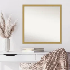 28" X 28" Non-Beveled Grace Brushed Gold Narrow Wall Mirror - Amanti Art 15 28" X 28" Non-Beveled Grace Brushed Gold Narrow Wall Mirror - Amanti Art -Home Improvement Store GUEST a0776bf3 39a1 4766 a927 1e554da0fb35