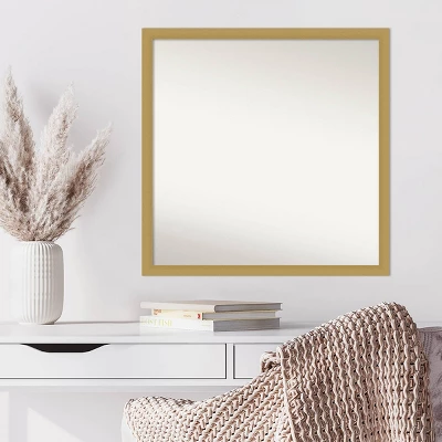 28" X 28" Non-Beveled Grace Brushed Gold Narrow Wall Mirror - Amanti Art 8 28" X 28" Non-Beveled Grace Brushed Gold Narrow Wall Mirror - Amanti Art - Image 6