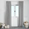Bacati - Love Grey Warp Stripes Cotton Printed Single Window Curtain Panel -Home Improvement Store GUEST a0ddc8b7 cd22 4300 952d baebf6a7c544