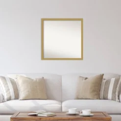 28" X 28" Non-Beveled Grace Brushed Gold Narrow Wall Mirror - Amanti Art 14 28" X 28" Non-Beveled Grace Brushed Gold Narrow Wall Mirror - Amanti Art -Home Improvement Store GUEST a11c96dd 73c7 4e92 a98e ae26cce979ba