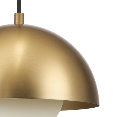 Amelia 1-Light Matte Brass Plug-In Pendant Lighting With Frosted Glass Shade - Globe Electric 4 Amelia 1-Light Matte Brass Plug-In Pendant Lighting With Frosted Glass Shade - Globe Electric - Image 2