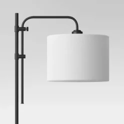 Knox Adjustable Shaded Table Lamp Black - Thresholdâ„¢