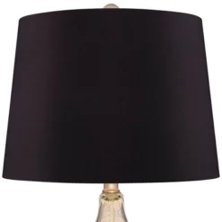 360 Lighting Castine Modern Accent Table Lamps 22" High Set Of 2 Mercury Glass With USB Charging Port Black Faux Silk Shade For Bedroom Bedside Desk -Home Improvement Store GUEST aea15a16 479c 499b 9943 2a59055ce137