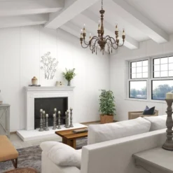 Metal Floral Wall Decor With Capiz Accents White - Olivia & May -Home Improvement Store GUEST af091b2a 297b 4422 b1af f3ba56f86fa8