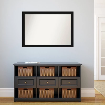 39" X 27" Non-Beveled Avon Black Wall Mirror - Amanti Art 7 39" X 27" Non-Beveled Avon Black Wall Mirror - Amanti Art - Image 5