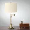 360 Lighting Traditional Swing Arm Desk Table Lamp Adjustable Height 36" Tall Antique Brass Cream Burlap Drum Shade For Living Room Bedroom -Home Improvement Store GUEST b1031994 972f 4566 bee4 25e332933bee