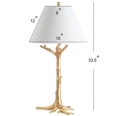 33.5" Galen Resin Table Lamp (Includes LED Light Bulb) Gold - JONATHAN Y 5 33.5" Galen Resin Table Lamp (Includes LED Light Bulb) Gold - JONATHAN Y - Image 3