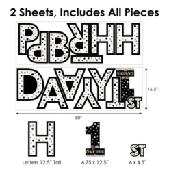 Big Dot Of Happiness 1st Birthday Little Mr. Onederful - Peel And Stick Boy First Birthday Party Large Banner Wall Decals - Happy Birthday 12 Big Dot Of Happiness 1st Birthday Little Mr. Onederful - Peel And Stick Boy First Birthday Party Large Banner Wall Decals - Happy Birthday -Home Improvement Store GUEST b25ff8bf 736c 49da ad83 001b3d52ca39