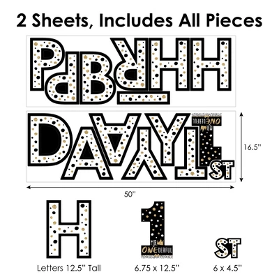 Big Dot Of Happiness 1st Birthday Little Mr. Onederful - Peel And Stick Boy First Birthday Party Large Banner Wall Decals - Happy Birthday 7 Big Dot Of Happiness 1st Birthday Little Mr. Onederful - Peel And Stick Boy First Birthday Party Large Banner Wall Decals - Happy Birthday - Image 5