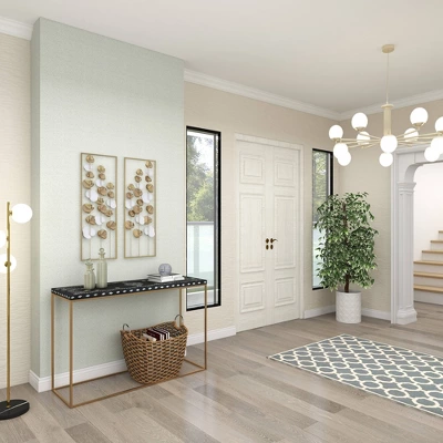 Metal Leaf Tall CutOut Wall Decor With Gold Frame Set Of 2 Gold - Olivia & May 13 Metal Leaf Tall CutOut Wall Decor With Gold Frame Set Of 2 Gold - Olivia & May - Image 11