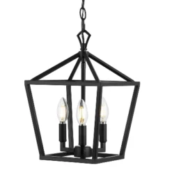 10" 3-Light Ojai Iron Classic Modern Lantern LED Pendant - JONATHAN Y -Home Improvement Store GUEST b56ecbe0 6b29 4ad0 bf3f d85e22a369b6