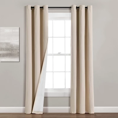 Home Boutique Insulated Grommet Blackout Linen Window Curtain Panel Dark Linen Single 38X84 3 Home Boutique Insulated Grommet Blackout Linen Window Curtain Panel Dark Linen Single 38X84