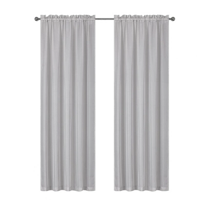 Kate Aurora Montauk Accents Ultra Lux 2 Piece Rod Pocket Silver Sheer Voile Window Curtain Panels - 84 In. Long 3 Kate Aurora Montauk Accents Ultra Lux 2 Piece Rod Pocket Silver Sheer Voile Window Curtain Panels - 84 In. Long