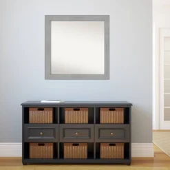 30" X 30" Non-Beveled Vista Brushed Nickel Bathroom Wall Mirror - Amanti Art -Home Improvement Store GUEST bafffabd cc22 4cf3 99f9 a71e1e6577d5