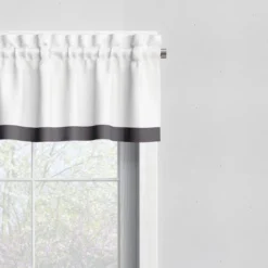 Bacati - MixNMatch Gray Band Window Valance