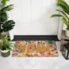 Northlight Pink And Orange Floral "Home" Outdoor Natural Coir Doormat 18" X 30" -Home Improvement Store GUEST bdcf7b76 0187 4a28 a010 cd49aaac4881
