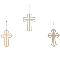 Set Of 3 Wood Biblical Carved Beaded Crosses Wall Decors With Rope Hanger Brown - Olivia & May 11 Set Of 3 Wood Biblical Carved Beaded Crosses Wall Decors With Rope Hanger Brown - Olivia & May -Home Improvement Store GUEST be83ebb4 df01 45f6 989c 06b397eb881c