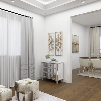 Metal Leaf Tall CutOut Wall Decor With Gold Frame Set Of 2 Gold - Olivia & May 9 Metal Leaf Tall CutOut Wall Decor With Gold Frame Set Of 2 Gold - Olivia & May - Image 7