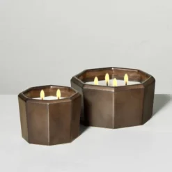 Octagonal Ceramic Salted Honey Fall Jar Candle Metallic Bronze - Hearth & Hand™ With Magnolia -Home Improvement Store GUEST c2d76d0f 821b 4b02 b2fe 1a79665ccca4
