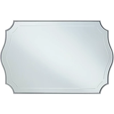 Noble Park Arch Rectangular Vanity Wall Mirror Modern Beveled Edge Shiny Silver Leaf Frame 26" Wide For Bathroom Bedroom Living Family Room Home House 6 Noble Park Arch Rectangular Vanity Wall Mirror Modern Beveled Edge Shiny Silver Leaf Frame 26" Wide For Bathroom Bedroom Living Family Room Home House - Image 4