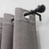 Decorative Drapery Curtain Rod With Sphere Finials Matte Black - Lumi Home Furnishings -Home Improvement Store GUEST c51b578d b722 4eb9 8dc4 16b468d5e3bd