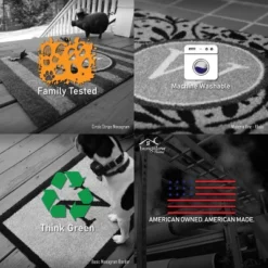 2'x3' ColorStar Gulf Horizon Door Mat - Bungalow Flooring -Home Improvement Store GUEST c6b6a7a9 4eb4 46e4 adb5 94b131214201