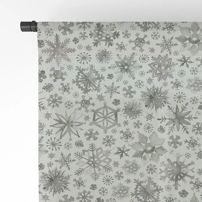 Ninola Design Winter Stars Snowflakes Gray 50" X 64" Single Panel Sheer Window Curtain - Deny Designs 5 Ninola Design Winter Stars Snowflakes Gray 50" X 64" Single Panel Sheer Window Curtain - Deny Designs - Image 3