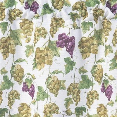RT Designer's Collection Tribeca Grapes Printed Slub 3 Pieces Kitchen Curtain Includes 1 Valance 52" X 18" And 2 Tiers 26" X 36" Each Multi Color 5 RT Designer's Collection Tribeca Grapes Printed Slub 3 Pieces Kitchen Curtain Includes 1 Valance 52" X 18" And 2 Tiers 26" X 36" Each Multi Color - Image 3