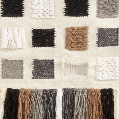 Saro Lifestyle Textured Woven Wall Hanging, 18"x28" Oblong, Multi 4 Saro Lifestyle Textured Woven Wall Hanging, 18"x28" Oblong, Multi - Image 2