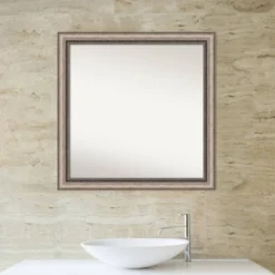 30" X 30" Non-Beveled Lyla Ornate Bathroom Wall Mirror Silver - Amanti Art -Home Improvement Store GUEST cc2bd57e 83b7 42f7 b8bc 033b13be35fa