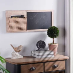 Multi-Functional Wall Memo Board With Chalkboard And File Rack Storage Brown - StyleCraft -Home Improvement Store GUEST cc5a8c91 0161 4a04 a9a9 55c25e1176b1
