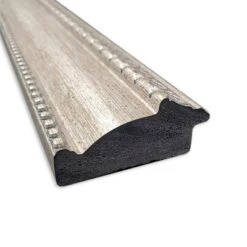 30" X 30" Non-Beveled Lyla Ornate Bathroom Wall Mirror Silver - Amanti Art